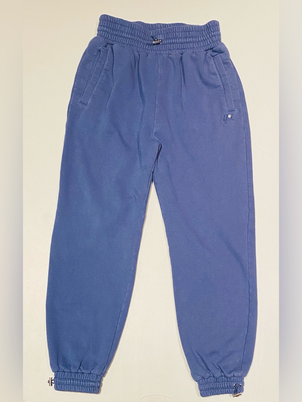 For Love And Lemons Blue Fleece Joggers, size M